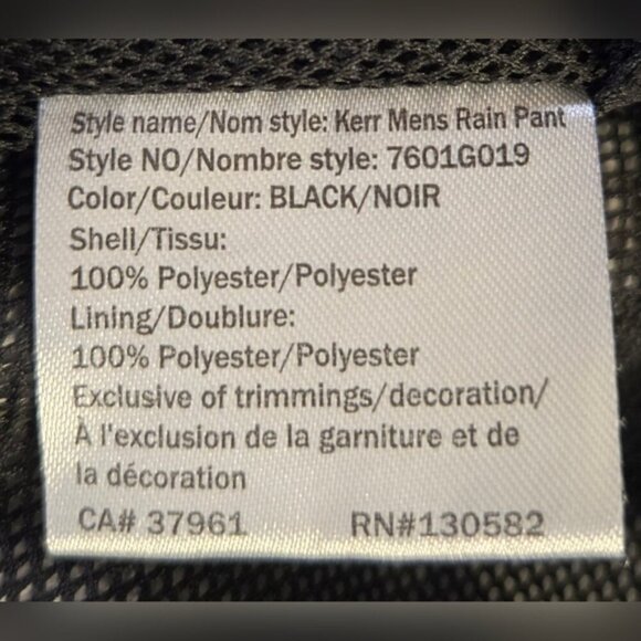 Woods Men's Out Tech Lite Rain Pants - Picture 14 of 14